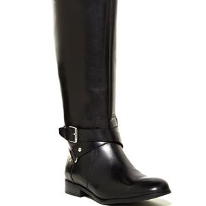 Enzo Angiolini Black Leather Wide Riding Boot 8.5